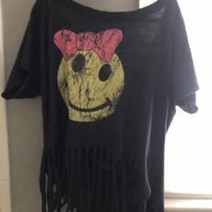 Smily shirt with fringes